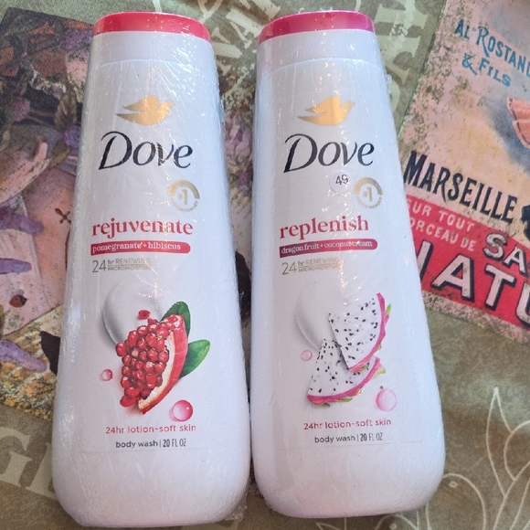 Dove, Rejuvenate& Replenish w/ 2 Bottle Pomegranite & Dragon Fruit,Body Wash - Picture 1 of 10